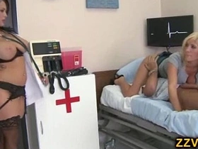 Steamy hospital encounter with voluptuous blonde and muscular patient