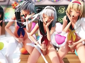 Hentai artwork featuring transgender women