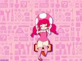 Toadette in a loop of pleasure