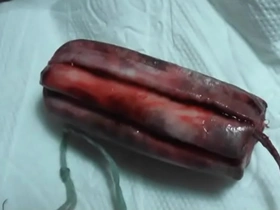 Sensual exploration of youth and tampon insertion in fetish video