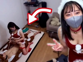She dressed up for Christmas and requested internal ejaculation while practicing in a choker. Grindr dating with nipple stimulation, Asian creampie, cowgirl riding, and undressing