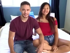 Young Filipina experiences intense whitening - Asian amateur enjoys hardcore interracial anal
